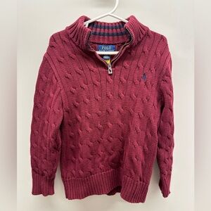 Boys maroon Ralph laurel sweater